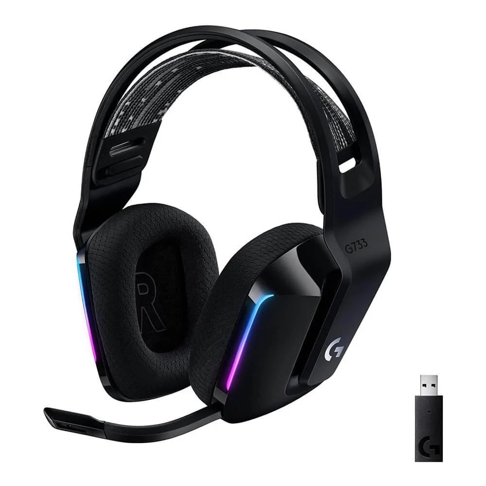 ヘッドホン G733-BK Headset Sem Fio Logitech KaBuM