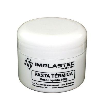 Pasta Térmica de silicone Implastec é especialmente indicada para montagens onde se exige um perfeito acoplamento entre o semicondutor e o dissipador