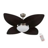 Ventilador De Teto Bronze 4 Pás Tabaco 220v Com Controle