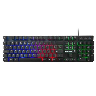 Os teclados da Fortrek unem qualidade e beleza em um mesmo produto. O teclado Blackfire é um teclado com design ergonômico e base confeccionada em mat