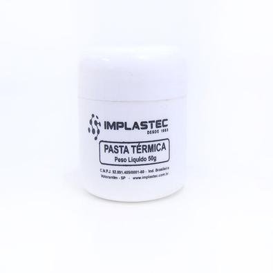 Pasta Térmica - Ipt - Implastec Pasta Térmica 50gPasta Térmica de silicone Implastec é especialmente indicada para montagens onde se exige um perfeito