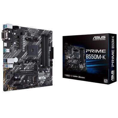 Placa-Mãe Asus Prime B550M-K, AMD AM4, mATX, DDR4, Slot M.2