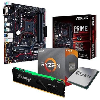 Kit Amd Ryzen 5 3600, Placa Mãe B450m Asus, Memória 16GB DDR4 RGB | KaBuM!