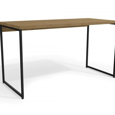 Mesa Secretária Kappesberg Industrial Cor Freijo/preto Fosco