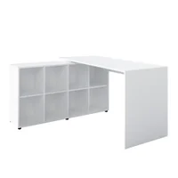 Mesa Em L Com 8 Nichos Nero Artany