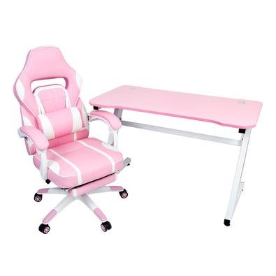Kit Gamer Pelegrin Pel-008p Rosa E Cadeira Gamer Pelegrin Pel-3020 Rosa