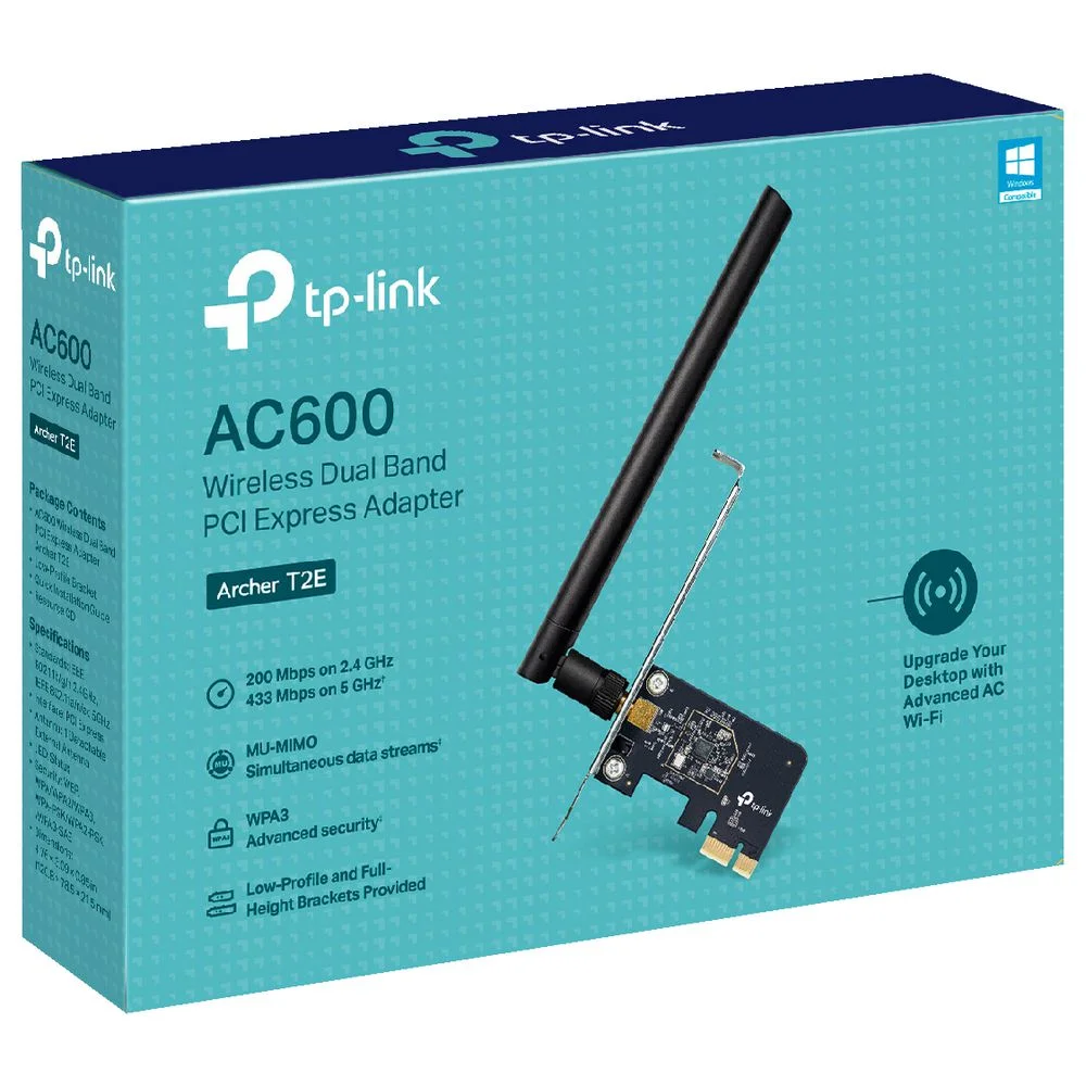 Imagem 3 de 5 do produto Adaptador PCI Express Ac600 , Wireless, Dual Band, Archer T2E