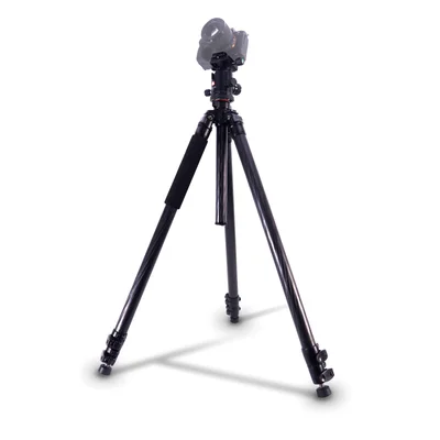 Tripé Com Cabeça Esférica Ball Head Kingjoy Fc-317+q30 Fibra De Carbono Para Até 17kg