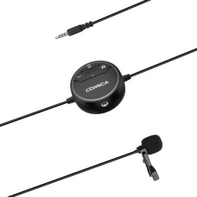 Microfone Lapela Comica SIG.LAV V03, Omnidirectional, Para Câmeras E Smartphones