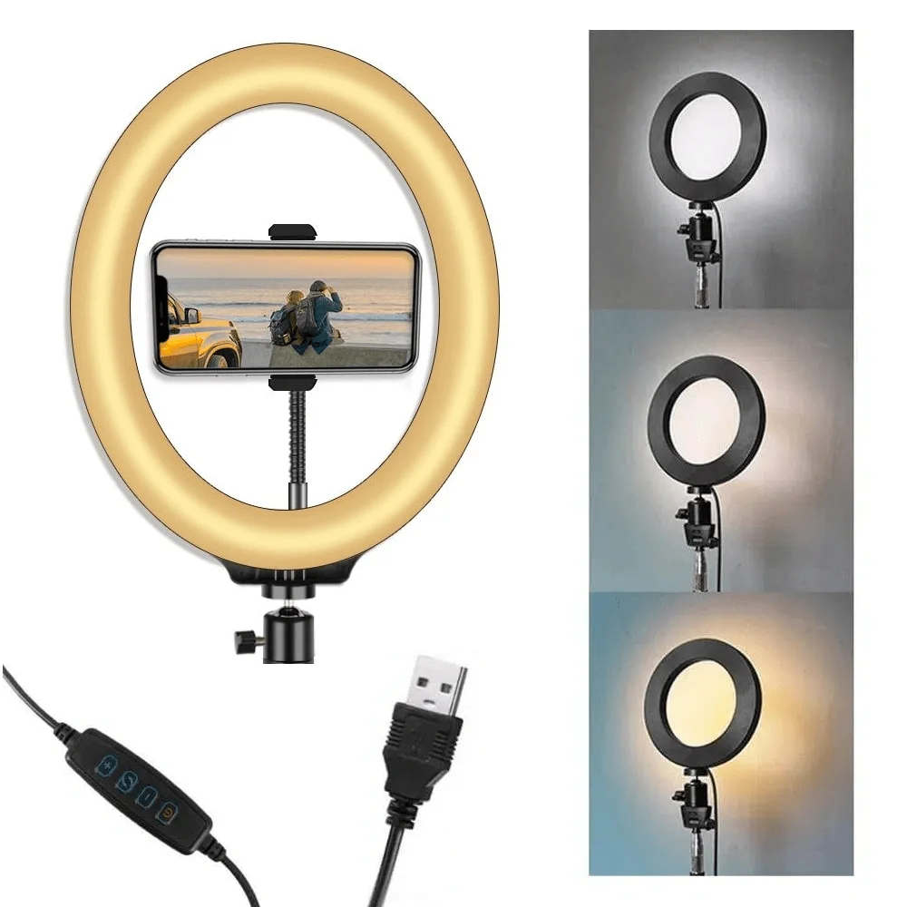 Imagem 5 de 5 do produto Ring Light De Mesa Com Suporte Para Celular, LED 320B, 30Cm Diâmetro, 20W,  Iluminador Circular 12 Polegadas
