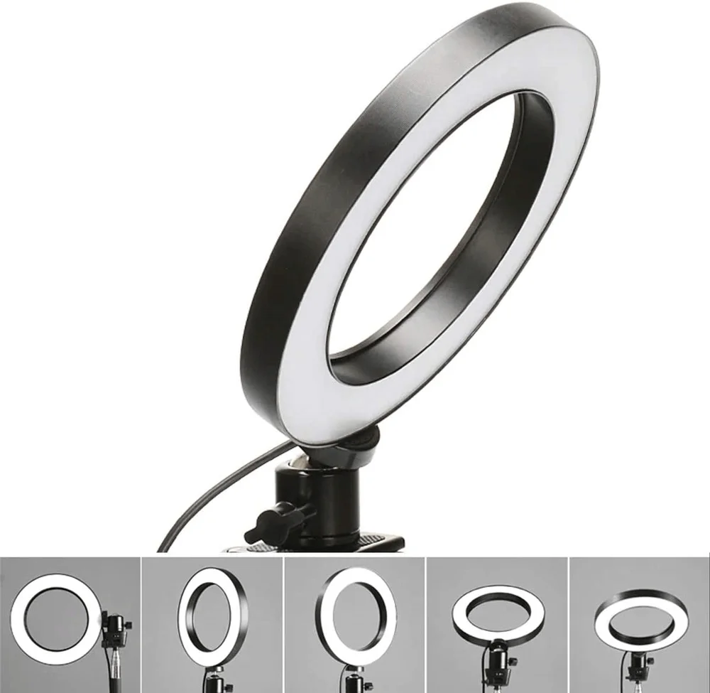 Imagem 4 de 5 do produto Ring Light de Mesa, com Tripé, Fy Circular Ring Light, Diâmetro de 16Cm