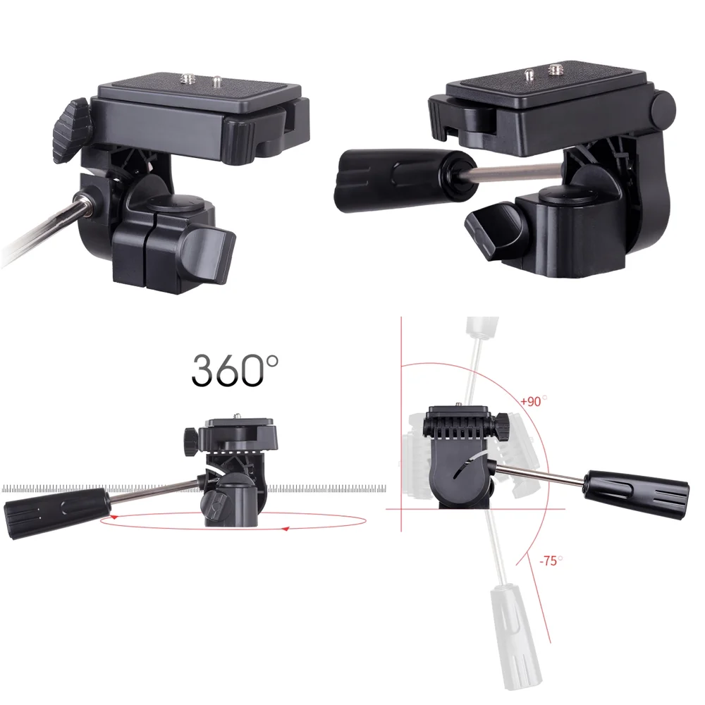 Tripé Kingjoy Vt-910, Com Cabeça De Vídeo Panorâmica, 360Graus, Para Câmeras, E Filmadoras, Preto Tripé Kingjoy Vt-910, Com Cabeça De Vídeo Panorâmica, 360Graus, Para Câmeras, E Filmadoras, Preto