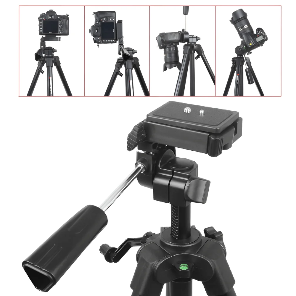 Tripé Kingjoy Vt-910, Com Cabeça De Vídeo Panorâmica, 360Graus, Para Câmeras, E Filmadoras, Preto Tripé Kingjoy Vt-910, Com Cabeça De Vídeo Panorâmica, 360Graus, Para Câmeras, E Filmadoras, Preto