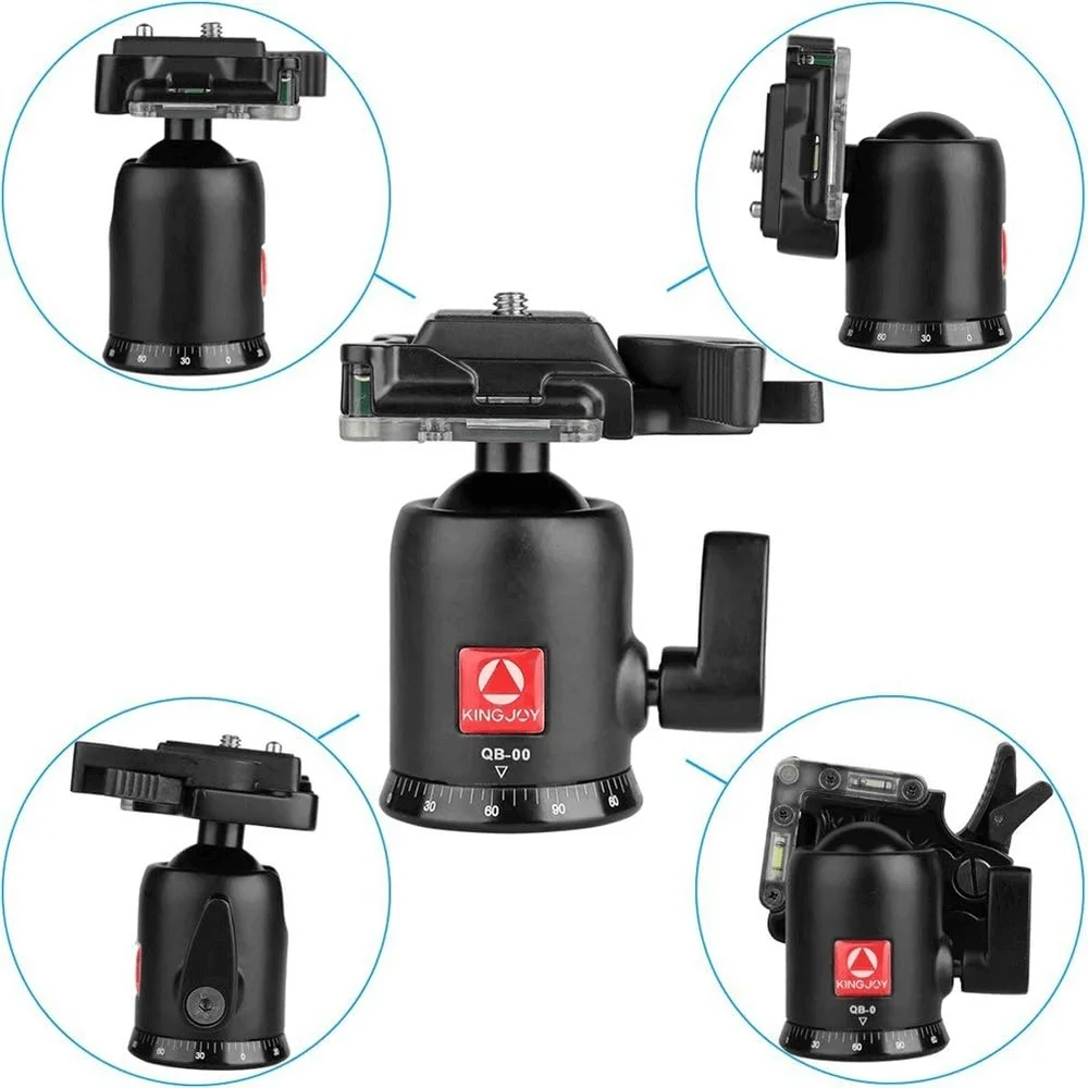 Imagem 4 de 5 do produto Tripé Kingjoy Ct-228 Fibra De Carbono Com Cabeça Esférica Ball Head Até 8kg