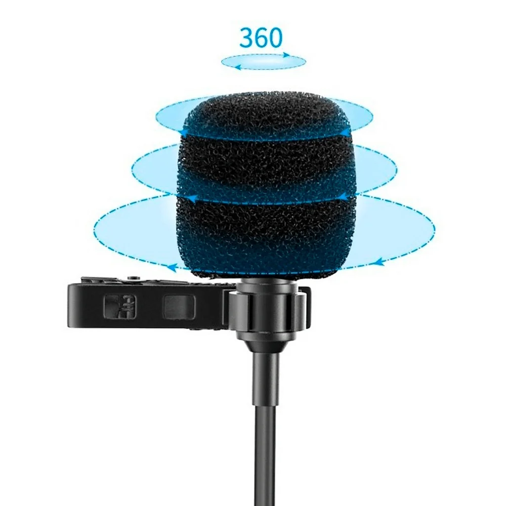 Imagem 2 de 5 do produto Microfone De Lapela Mamen Profissional KM-D1, Para Smartphones, Câmeras E Notebooks
