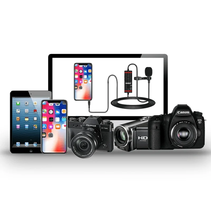Imagem 5 de 5 do produto Microfone De Lapela Mamen Profissional KM-D1, Para Smartphones, Câmeras E Notebooks
