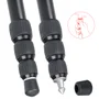 Tripé Com Cabeça Ball Head Kingjoy,  Preto E Vermelho, Fibra De Carbono, Até 10kg - C1229B-V00