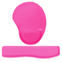 Kit Reflex Ergonômico, Mouse Pad e Apoio De Pulso Para Teclado, Rosa