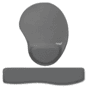 Kit  Reflex Ergonômico, Mouse Pad e Apoio De Pulso Para Teclado, Cinza