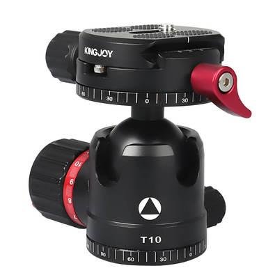 Cabeça Ball Head Perfil Baixo, Kingjoy T10, Liberação Rápida Panorâmica, Até 4KG