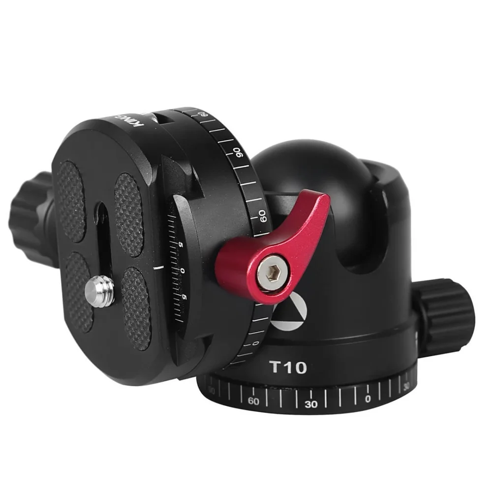 Imagem 5 de 5 do produto Cabeça Ball Head Perfil Baixo, Kingjoy T10, Liberação Rápida Panorâmica, Até 4KG