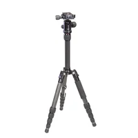 Tripé Com Cabeça Esférica Ball Head Kingjoy C1229b-v00 Preto Fibra De Carbono Para Até 10kg