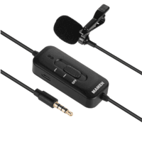 Microfone De Lapela Mamen Profissional KM-D2, Bateria Interna, Para Smartphones, Câmeras E Notebooks