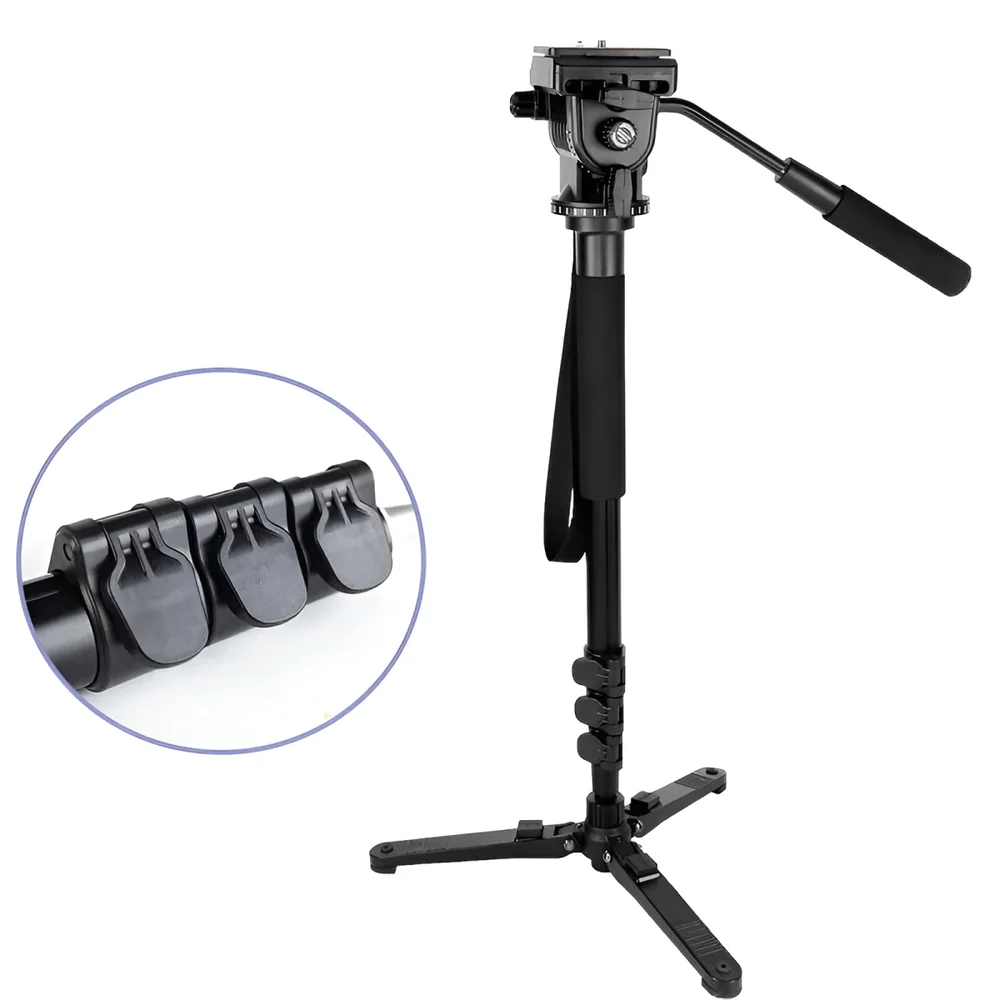 Imagem 5 de 5 do produto Monopé Para Vídeo Kingjoy Com Cabeça Semi Hidráulica Fluida Para 5kg - Mp1008f
