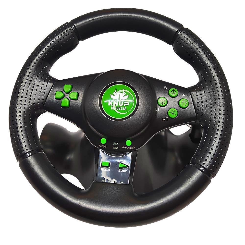 Volante Joystick Vibração Gamer KP, Xbox360/ Pc/ Ps2/ Ps3 - KP-5815A Volante Joystick Vibração Gamer KP, Xbox360/ Pc/ Ps2/ Ps3 - KP-5815A