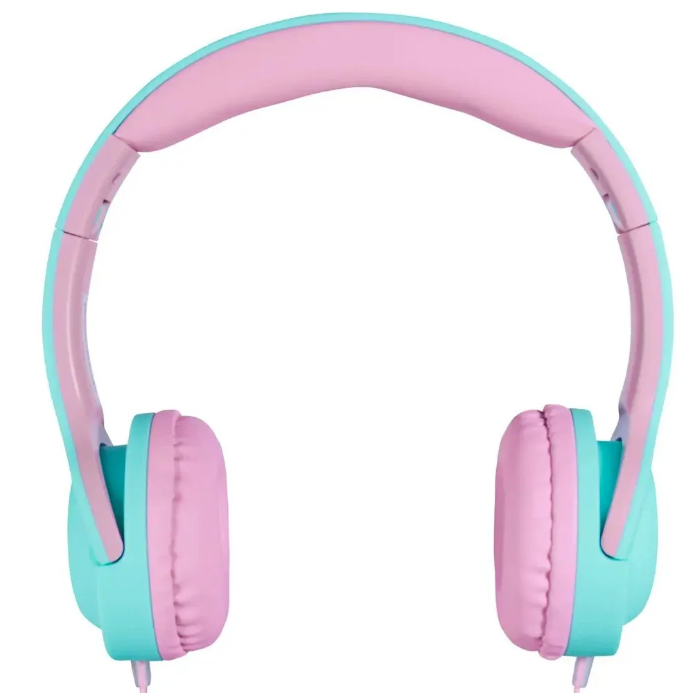 Imagem 2 de 2 do produto Headset Infantil Sugar 40mm Dobrável E Acolchoado Hs317 Rosa E Verde - Oex