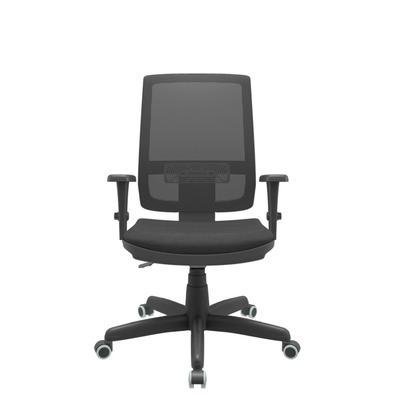 Cadeira Diretor Plaxmetal, Brizza, Tela, Back Plax, Base Standard, Braços 3d Pp, Preto