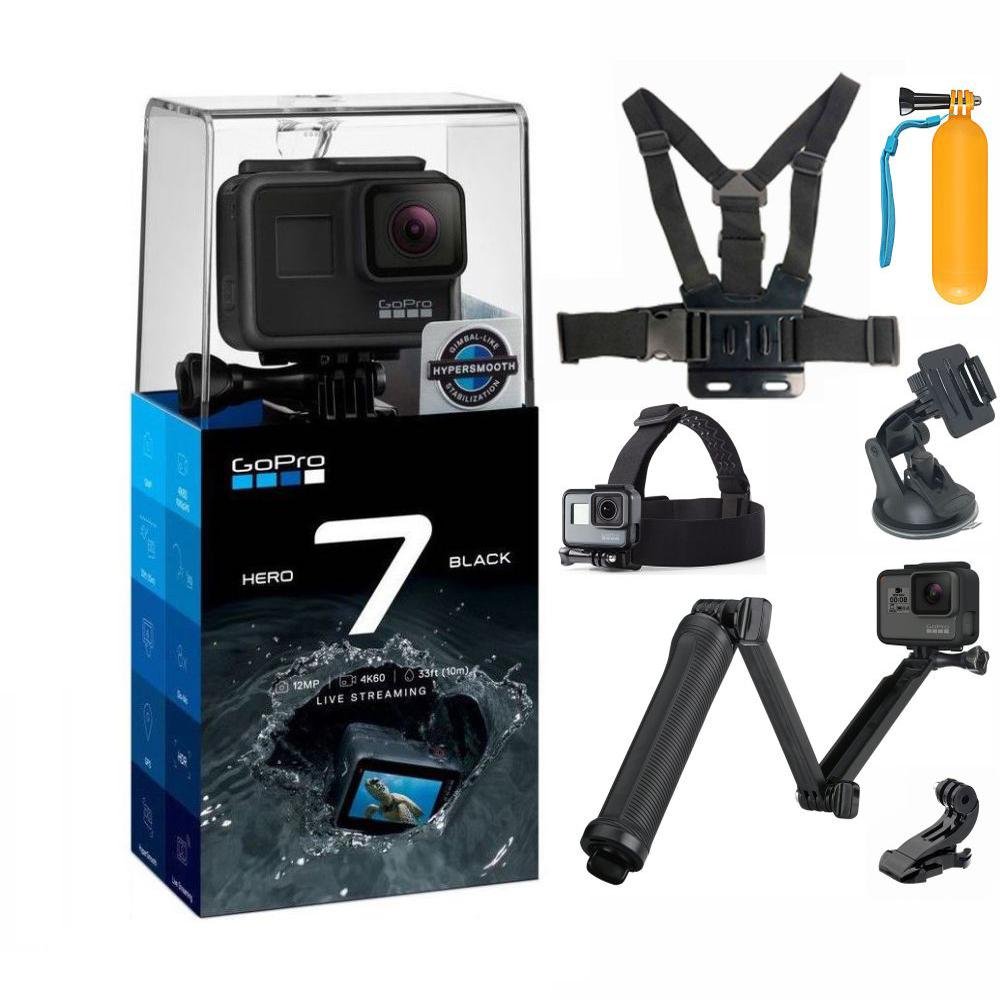 Câmera Gopro Hero 7 Black + 6 Acessórios | KaBuM!