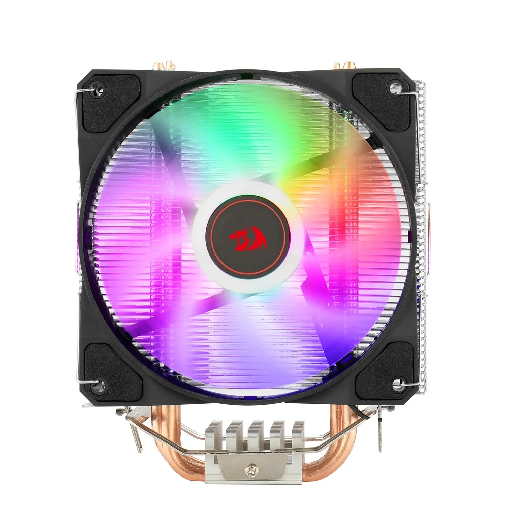 Cooler Para Processador Redragon TYR, LED Rainbown, Intel e AMD, 120mm, PWM, FAN, 4 Heat Pipes, TDP 130W - CC-9104 4