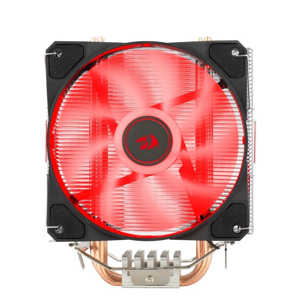 Cooler Para Processador Redragon TYR, LED Vermelho, Intel e AMD, 120mm, PWM, FAN, 4 Heat Pipes, TDP 130W - CC-9104R