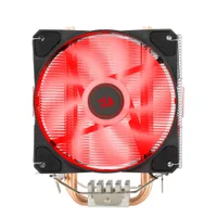 Cooler Para Processador Redragon TYR, LED Vermelho, Intel e AMD, 120mm, PWM, FAN, 4 Heat Pipes, TDP 130W - CC-9104R