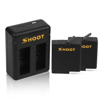 Este carregador duplo para as câmeras GoPro Hero 5 Black, Hero 6 Black, Hero 7 Black, Hero 8 Black e Hero 2018 permite que você carregue até duas bate