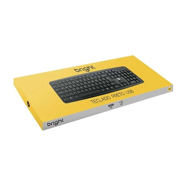 Imagem 2 de 5 do produto Teclado Com Fio Bright Basic, ABNT 2, 107 Teclas, USB - 0014