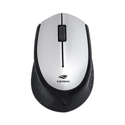 Mouse Sem Fio C3tech M-w50si Usb 1600 Dpi Rc Nano - Preto/prata