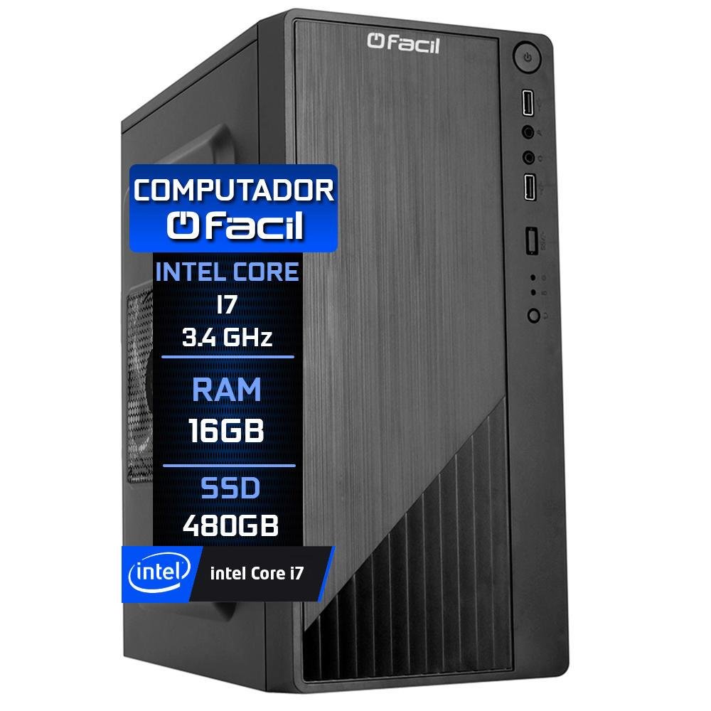 Computador Fácil Intel Core I7 34ghz 16GB SSD