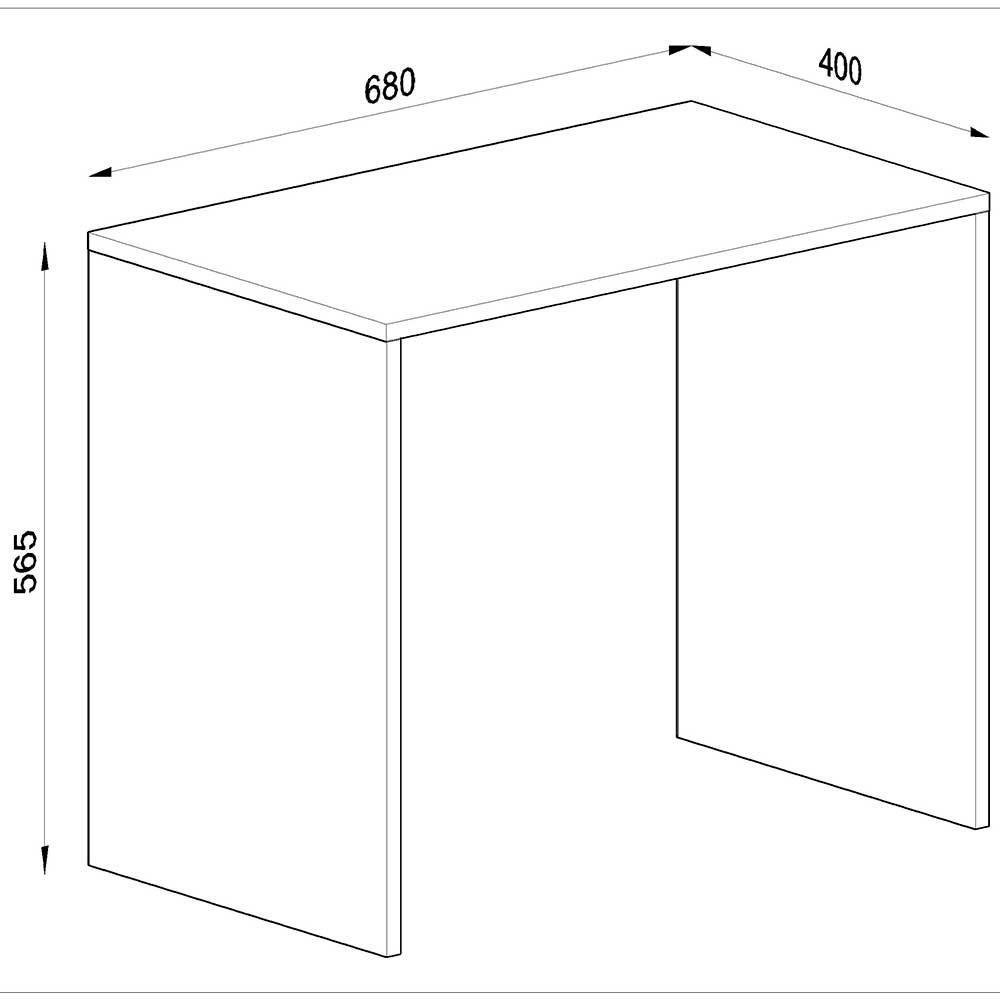Imagem 2 de 3 do produto Bancada Kids Em Mdp Finish Foil 68cm Quiditá