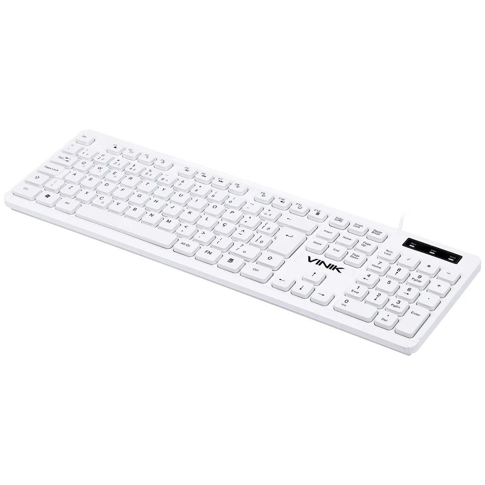 Imagem 2 de 5 do produto Teclado Chocolate Branco Slim Multimidia 1.8 Metros Usb