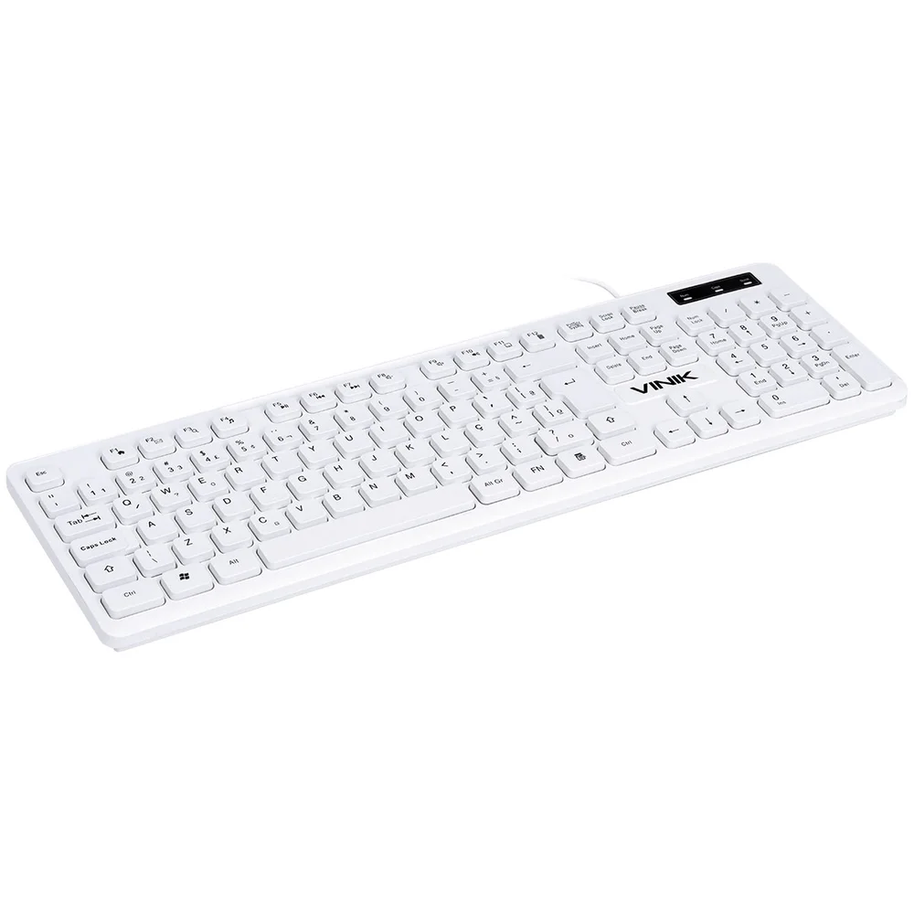 Imagem 5 de 5 do produto Teclado Chocolate Branco Slim Multimidia 1.8 Metros Usb