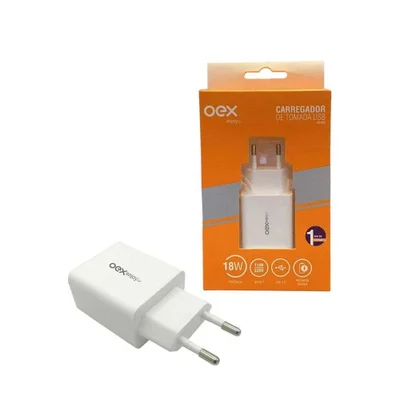 Carregador De Tomada Oex Turbo Usb Cg202 18w Branco - Oex — foto 3