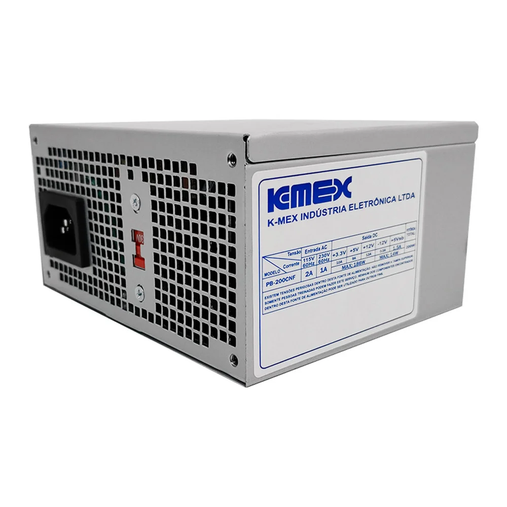 Fonte K-Mex Mini, 200W, Conector De Energia Em L - PB-200CNF