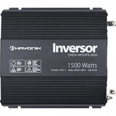 Inversor De Onda Hayonik Modificada, 1500W, 12VDCOM220V - PW12-15