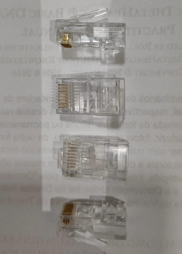 Imagem 2 de 3 do produto Plug Modular Rj-45 Compatível C/ Cabo De Rede Cat5 8x8