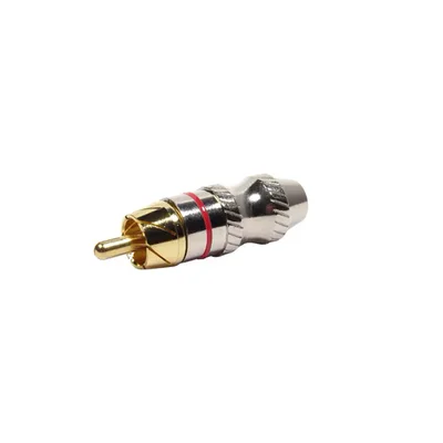 Plug Rca Metal Com Anel Vermelho Pgrc0025 Storm - Pct / 10