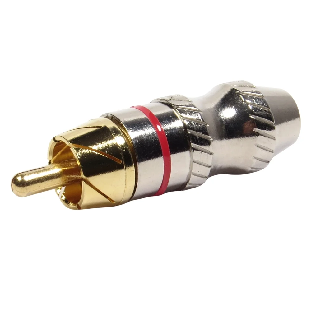 Imagem 2 de 4 do produto Plug Rca Metal Com Anel Vermelho Pgrc0025 Storm - Pct / 10