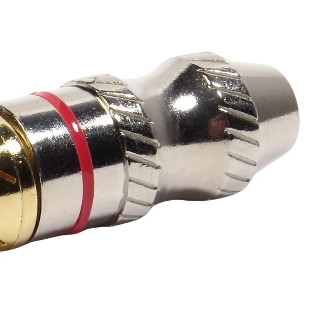 Imagem 3 de 4 do produto Plug Rca Metal Com Anel Vermelho Pgrc0025 Storm - Pct / 10