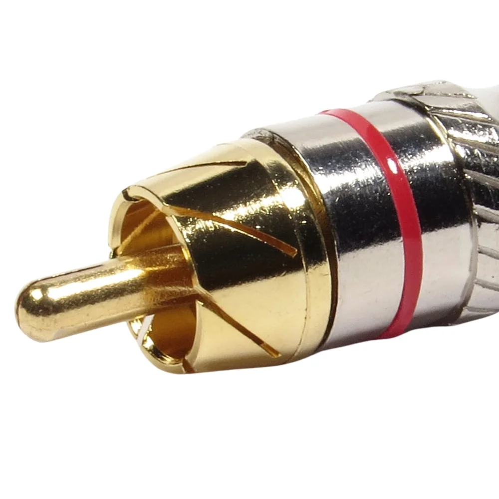 Imagem 4 de 4 do produto Plug Rca Metal Com Anel Vermelho Pgrc0025 Storm - Pct / 10